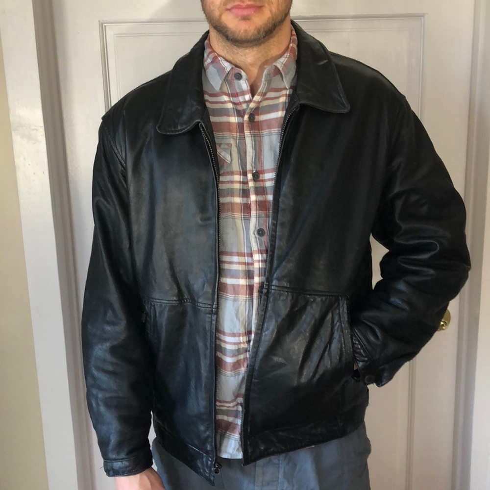 Kenneth Cole Reaction Genuine Leather Jacket